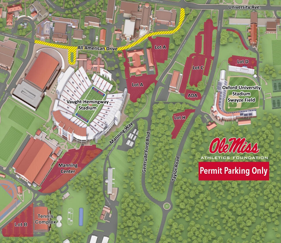 Swayze Field Parking Map